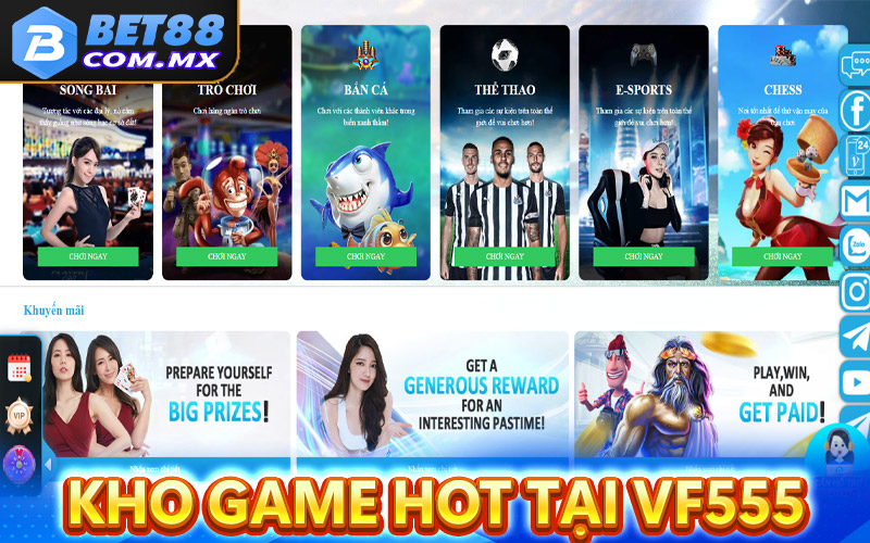 Giới thiệu các sảnh game cá cược hot nhất vf555